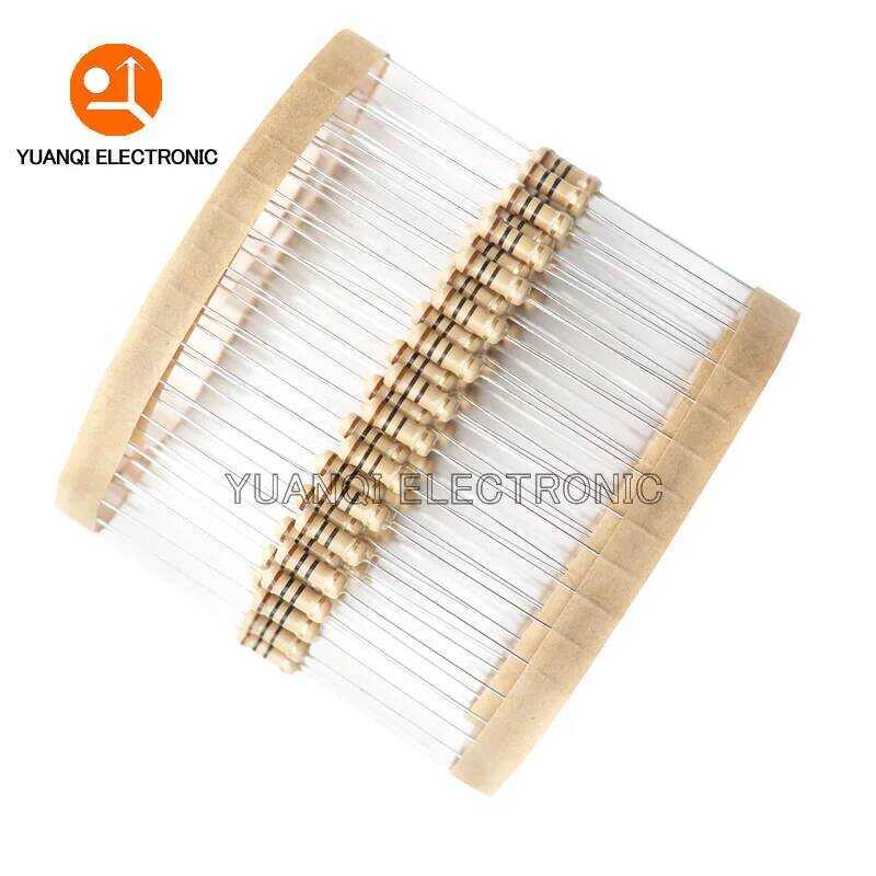 ตัวต้านทานฟิล์มคาร์บอน 100ชิ้น 1/2W 5% 0R-10M 10R 100R 240R 470R 1K 4.7K 6.8K 7.5K 10K 15K 47K 100K