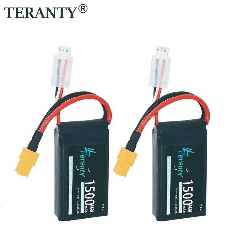 TERANTY แบตเตอรี่ลิโพ 2S 7.4V 1500mAh 45C 2 ชิ้น พร้อม T XT30 XT60 JST สำหรับรถ RC เรือ ควอดคอปเตอร์
