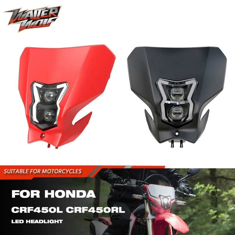 LED Headlight Headlamp Assembly with Fairing For HONDA CRF450L CRF450RL CRF 450 L RL 2019-2024 2020