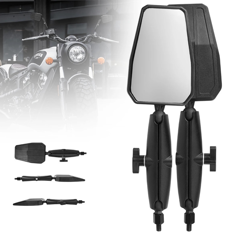 2Pcs Motorcycle Handlebar Mirror Rearview Motorcycle Bar End Mirror For Motocross