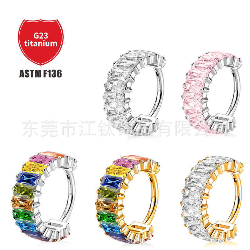 แหวนTitanium F136 สไตล์ฝังจมูก และต่างหู G23 ทำจากTitaniumสำหรับเจาะร่างกาย