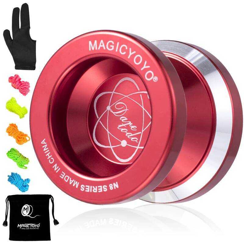 ▥ MAGICYOYO N8 Professional ไม่ตอบสนอง Yoyo,อลูมิเนียมโลหะ Undersized Yo-Yo สำหรับเด็ก,5สาย,Yoy