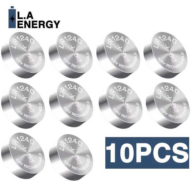 ชิ้น/ล็อต 10 แบตเตอรี่ปุ่มชาร์จ LIR1240 สามารถแทนที่ CP1240 3.6V 55Mah สำหรับหูฟัง หูฟัง TWS บลูทูธ