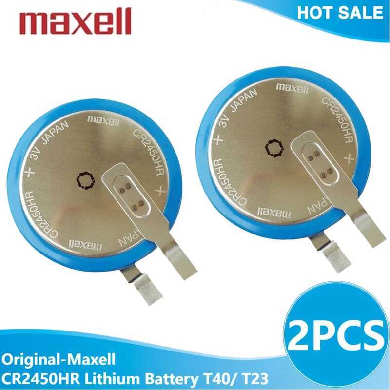 แบตเตอรี่ลิเธียม 2PCS CR2450HR ของแท้จาก Maxell CR2450 CR2450N ทนทานต่ออุณหภูมิสูง 3V สำหรับการตรวจส