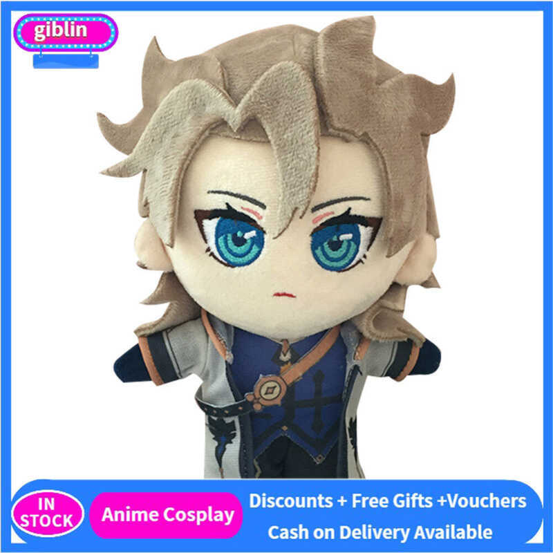 C Genshin Impact Kaedehara Kazuha Albedo Cosplay Plush Doll Keychain Toys Cartoon Soft Stuffed Pend