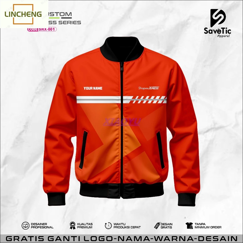 พารามา || กันน้ํา BOMBER JACKET PREMIUM FULL PRINTING DRIVER COURIER PACKAGE SHOPEE SPX EXPRESS - รูปที่ 2