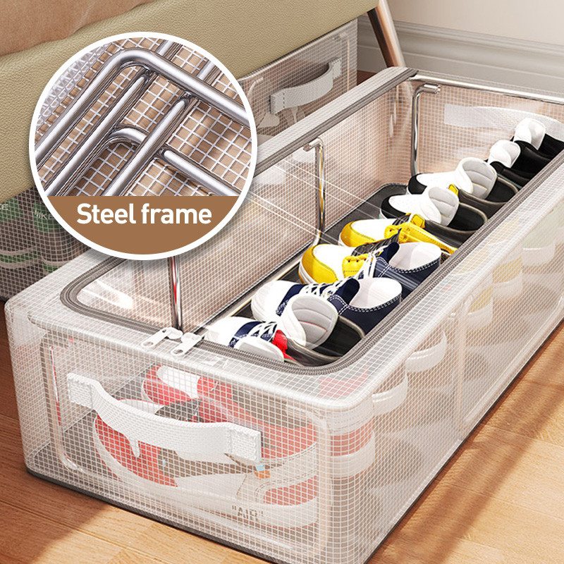 [🚚จัดส่งจากกรุงเทพฯ] กล่องเก็บรองเท้า กันฝุ่นกันน้ำ ความจุใหญ่ เก็บของในบ้าน กล่องใส่รองเท้า - รูปที่ 4