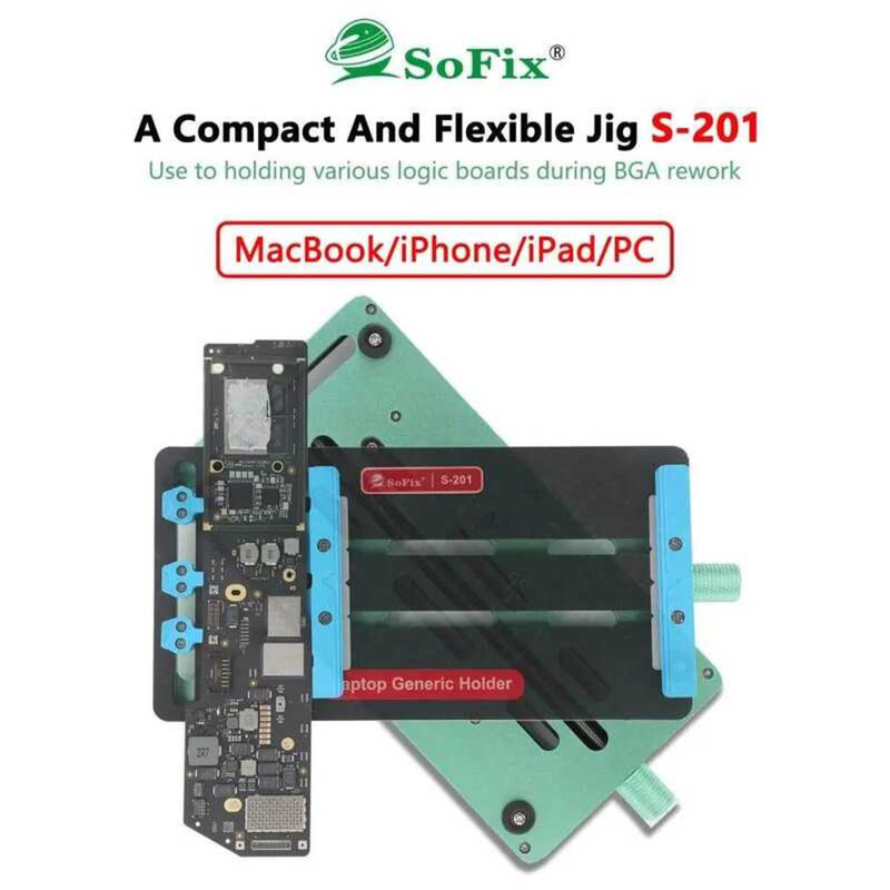 SoFix ที่ยึดบอร์ดลอจิก S-201 สำหรับบันทึก PCB การบัดกรี BGA IC การซ่อมแซมเมนบอร์ด