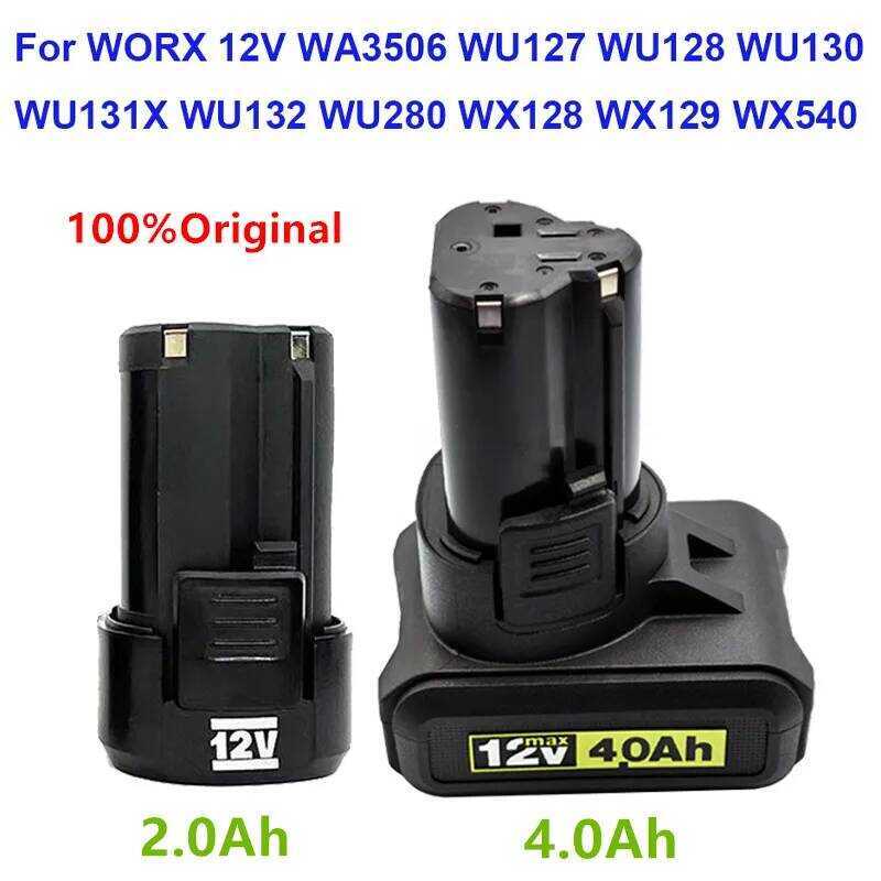 ของแท้ 100% 2.0Ah/4.0Ah สำหรับเครื่องมือไฟฟ้า WORX Kress 12V WA3506 WU127 WU128 WU130 WU131X WU132 W