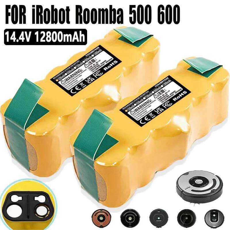 12800mAh 14.4V แบตเตอรี่ NI-MH B แบบชาร์จได้ สำหรับ iRobot Roomba 500 600 700 800 900 980 780 620 อุ