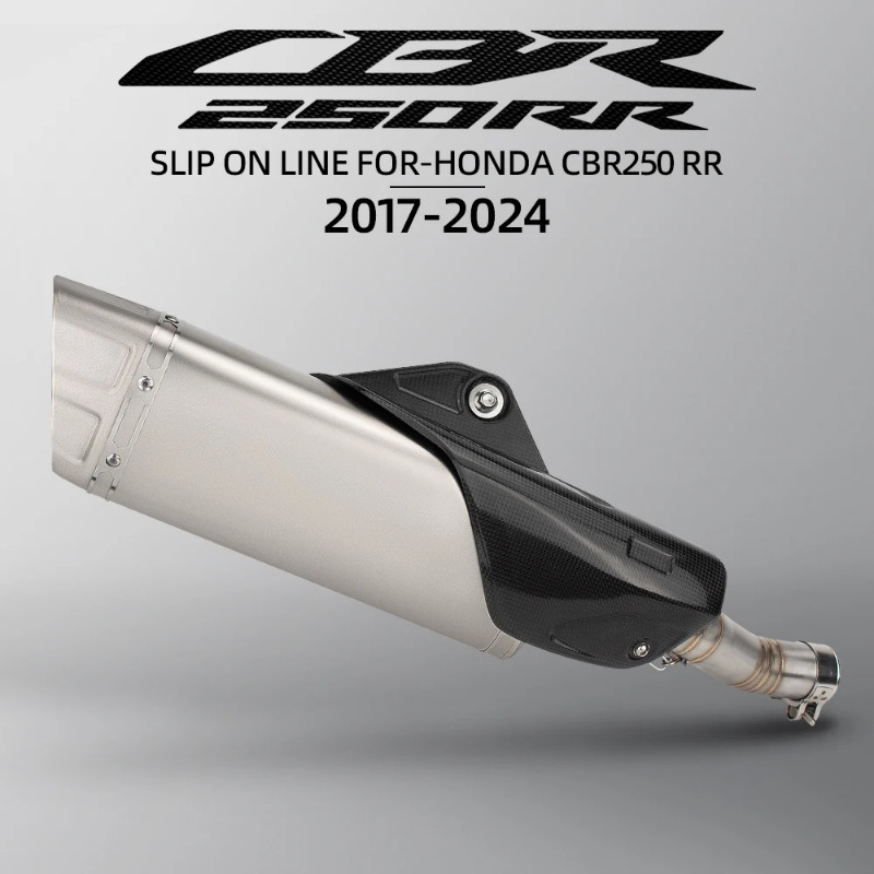 Slip On For Honda CBR250 CBR250RR 2017-2024 Motorcycle Exhaust Escape Modified Middle Tail Link Pip