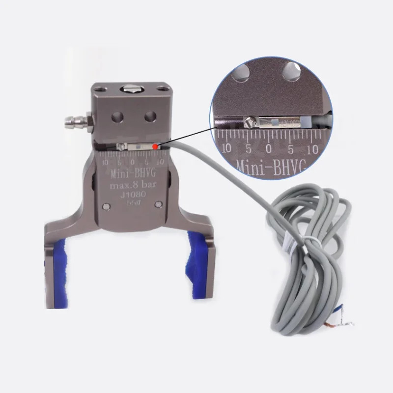 Robot gripper mini shaped clamp Flexible silicone pad pneumatic clamping claw injection molding mac