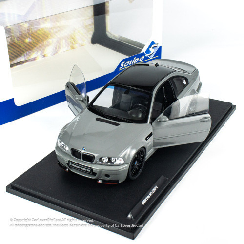 Solido/Solido 1: 18 BMW BMW E46 M3 สีเทา 2000 Alloy Double Open Car Model