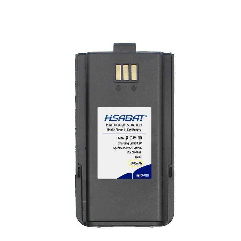 ▥ Hsabat แบตเตอรี่ 3000มิลลิแอมป์ต่อชั่วโมงสำหรับ Dm-1801วิทยุสื่อสาร Dm1801 Dm-860 Dm-8 Dr-180