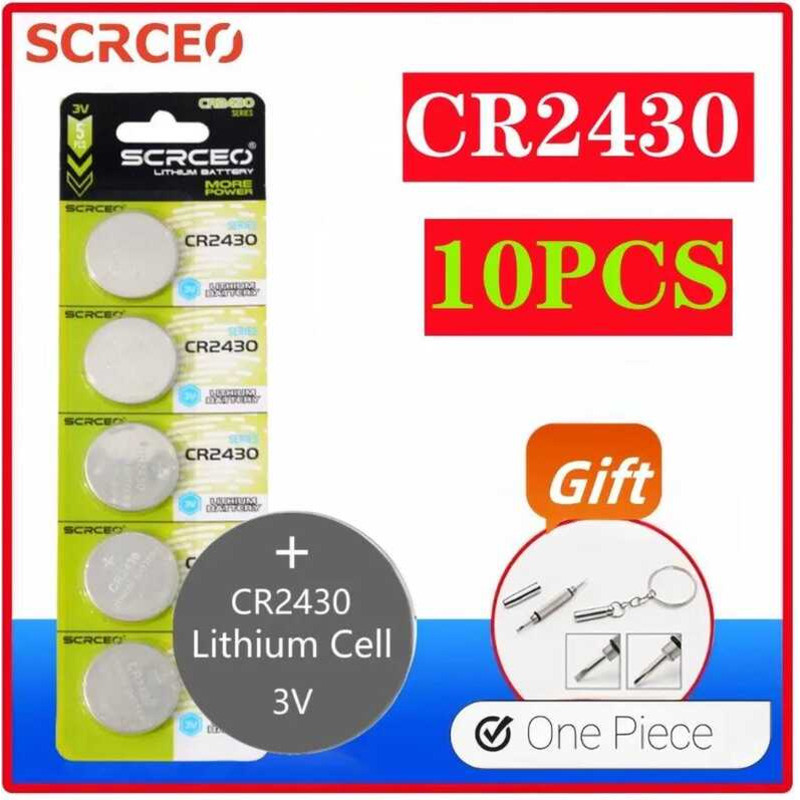 2-10 แบตเตอรี่ปุ่ม ชิ้น CR2430 DL2430 BR2430 LM2430 ECR2430 แบตเตอรี่ลิเธียม 3V สำหรับนาฬิกา ของเล่น