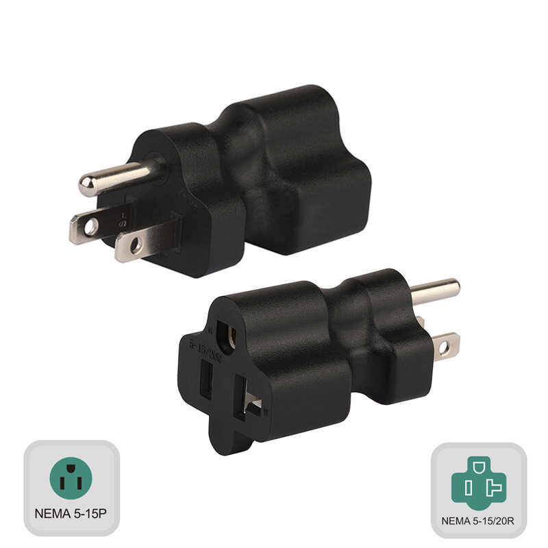 ตัวแปลงชายกับหญิงมาตรฐานอเมริกัน 5-15P ถึง 5-20R NEMA ปลั๊กแปลง 15A ถึง 20A