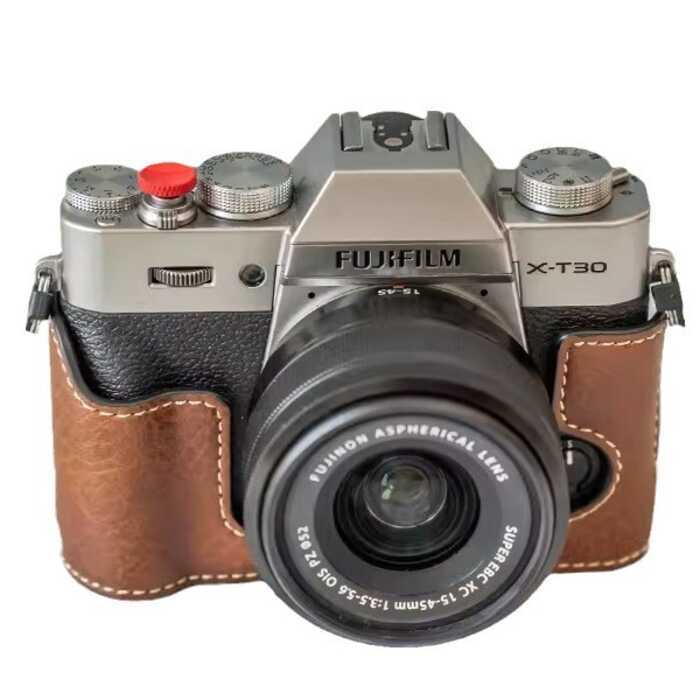 เหมาะสําหรับ Fuji XT30II XT30 XT20 XT10 หนังฐาน XT30II รุ่นที่สองป้องกันกรณีครึ่งชุด xindianI