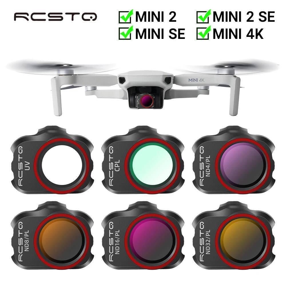 RCSTQ สําหรับ DJI Mini 2/Mini SE/Mini 2SE/Mini 4K เลนส์กล้องกรอง UV CPL ND4 ND8 ND16 ND32 PL กรอง Ph