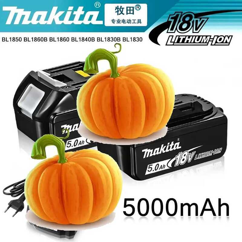 BL1850 แบตเตอรี่แท้ BL1860B BL1860 BL1840B BL1850B ลิเธียมไอออน Makita 18V 5Ah