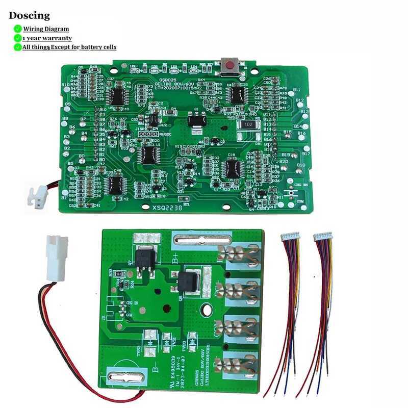 Greenworks สำหรับ 80V แผงวงจรป้องกัน BMS แบตเตอรี่ทดแทนแบบชาร์จได้สำหรับ GBA80200 GBA80400 GBA80250