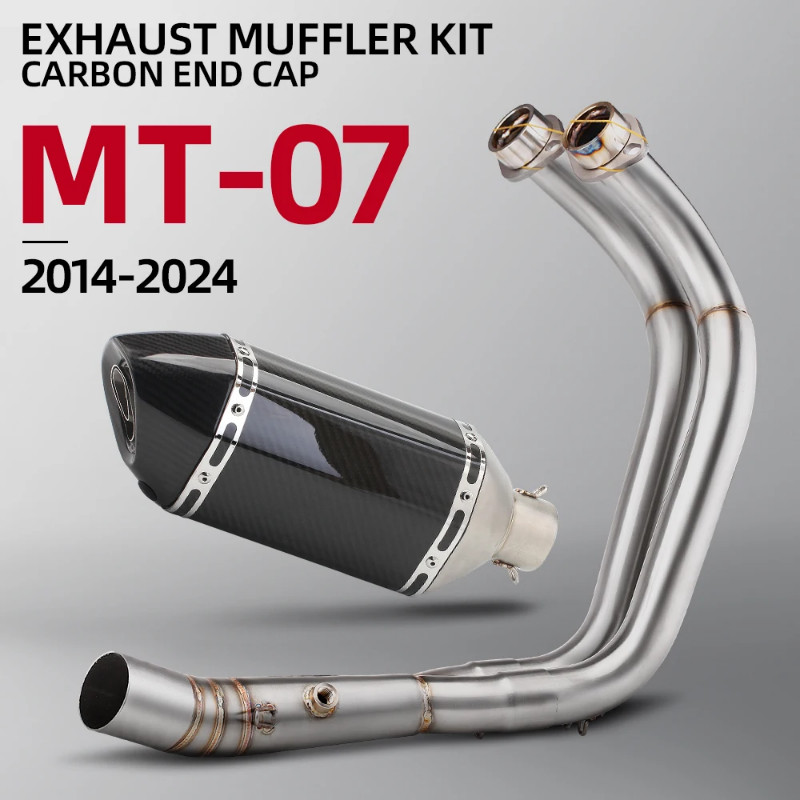 MT07 exhaust Motorcycle Exhaust full system For YAMAHA MT-07 XSR700 FZ-07 2014 - 2023