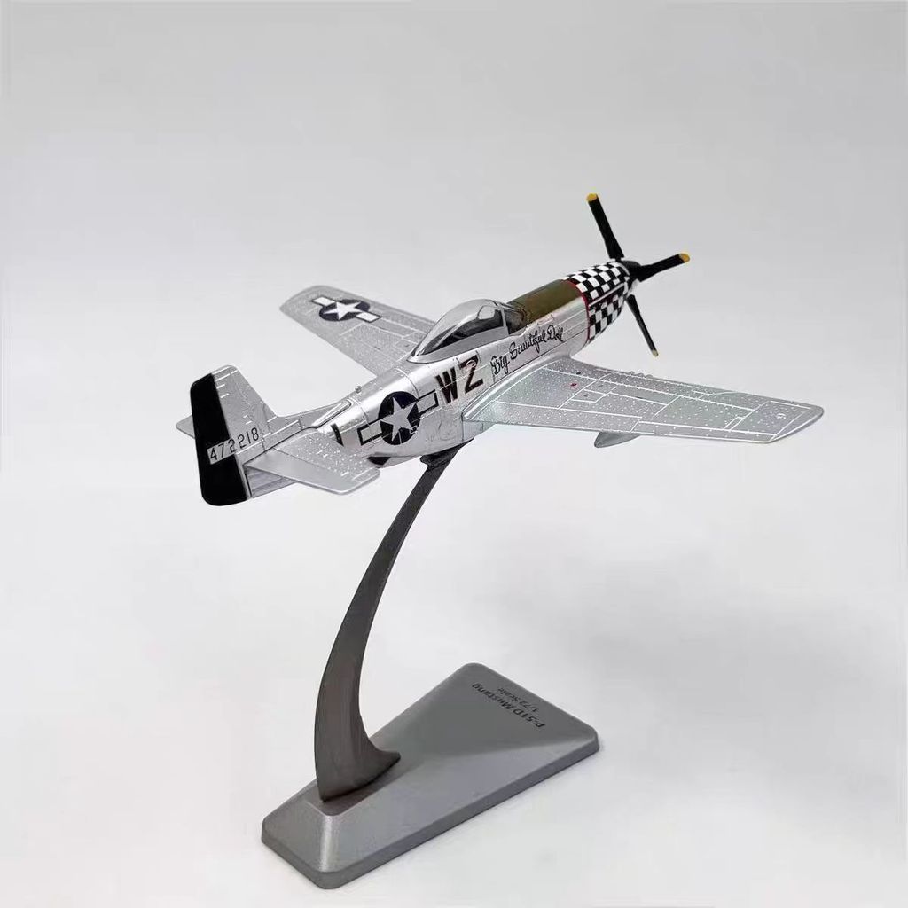 1: 72 World War II Alliance US Army Airlines P-51D Mustang Fighter ผลิตภัณฑ์สําเร็จรูปโลหะผสมเครื่อง