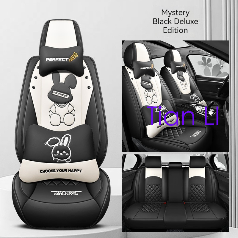 Universal Fit ผ้าคลุมเบาะรถยนต์หนัง PU ที่นั่งด้านหน้า + เบาะหลัง Made มีจําหน่ายสําหรับ Bt50pro Maz