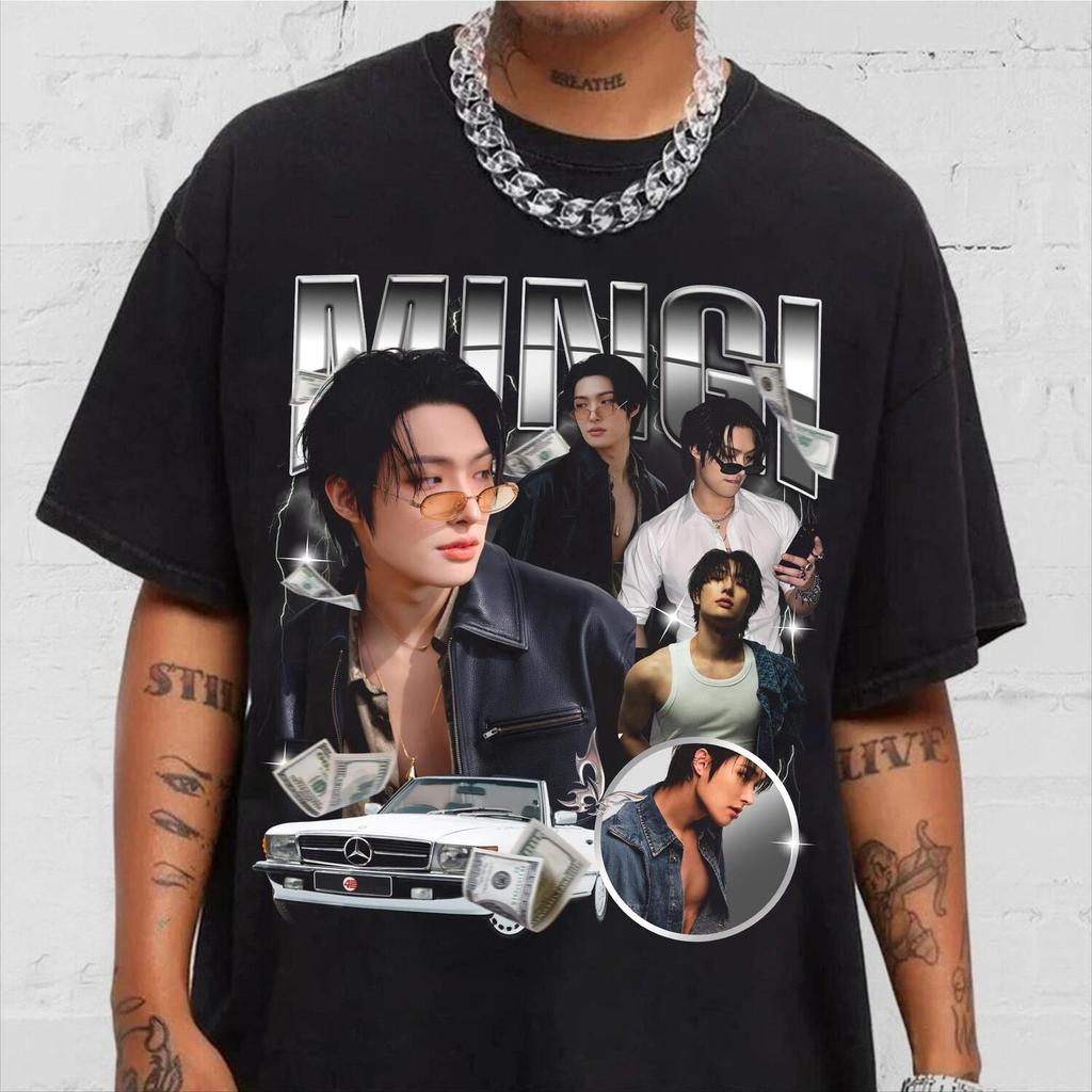 เสื้อยืดคลาสสิก ATEEZ Mingi สไตล์เรโทร, เหมาะสำหรับแฟนเพลงและสะสม