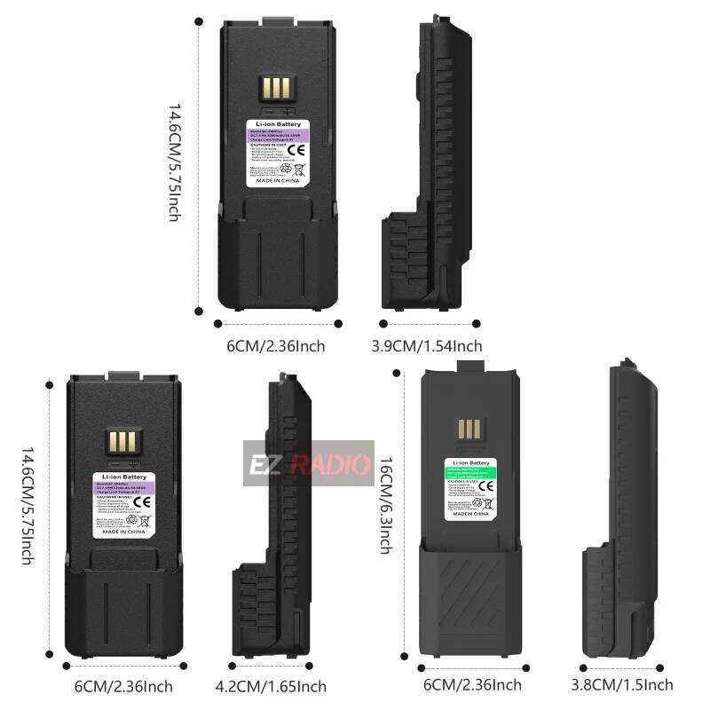 ▥ Uv-5Rm Walklie Talkie Enhanced แบตเตอรี่ 3000/5200/6800 Mah แบตเตอรี่ความจุสูง Type-C สําหรับ