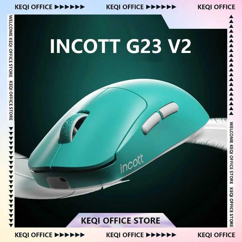 Incott หนูเกมมิ่ง G23 V2 E-sports น้ำหนักเบา 47 กรัม PAW3395 ไร้สาย 3 โหมด อัตราการโพล 8000Hz ความหน