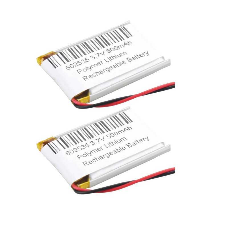Li-Po แบตเตอรี่ลิเธียมโพลิเมอร์ li-ion ขนาด 3.7V 500mAh 602535 สำหรับกล้องติดรถยนต์ DVR เครื่องบันทึ