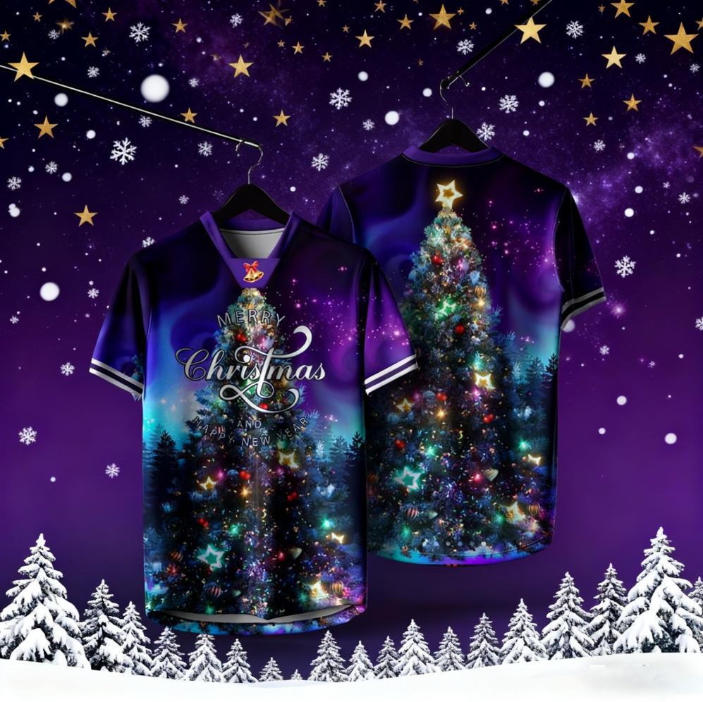 เสื้อยืดระบายคอปกย้อนยุค Merry Christmas NFL – แฟชั่นสำหรับผู้ชายในวันครอบครัว