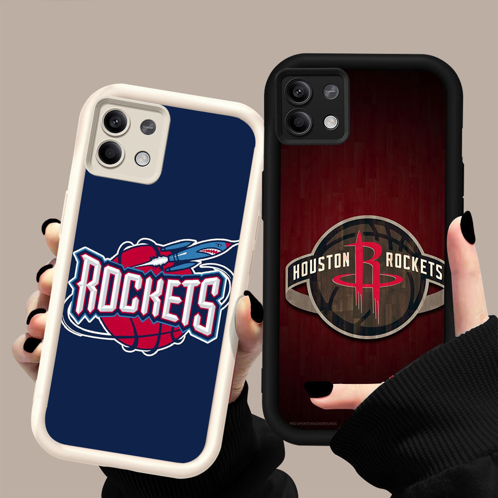 HK-45 Rockets บาสเกตบอล Club ปลอกกันกระแทกสําหรับซิลิโคนสีดําและสีขาว Xiaomi Redmi Note Poco X6NEO M