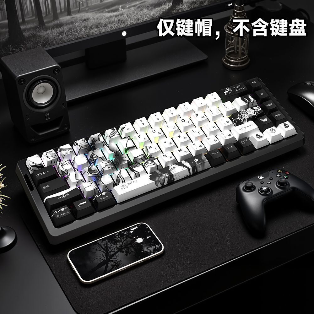 Anime Chainsaw Man Reze Theme Keycaps PBT โปรไฟล์เชอร์รี่ DIY คีย์บอร์ดแบบกลไกของขวัญ