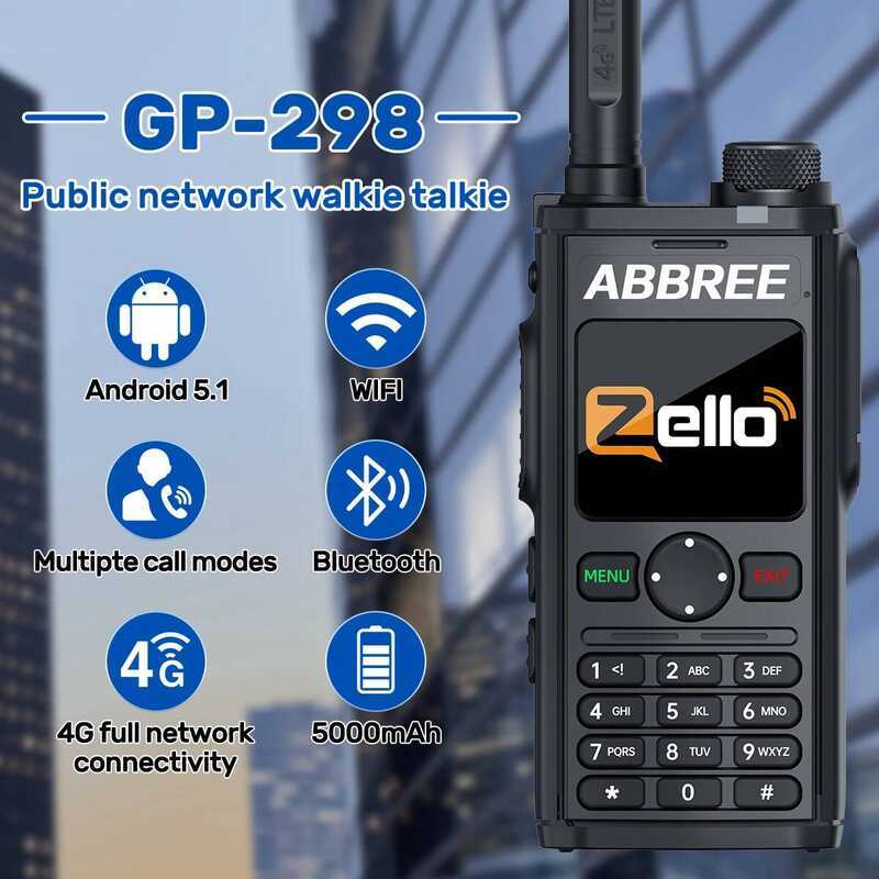 ▥  Gp-298 เครือข่าย Walkie Talkie Global POC วิทยุไม่จํากัดระยะทาง Zello ซิมการ์ด 4G Andr