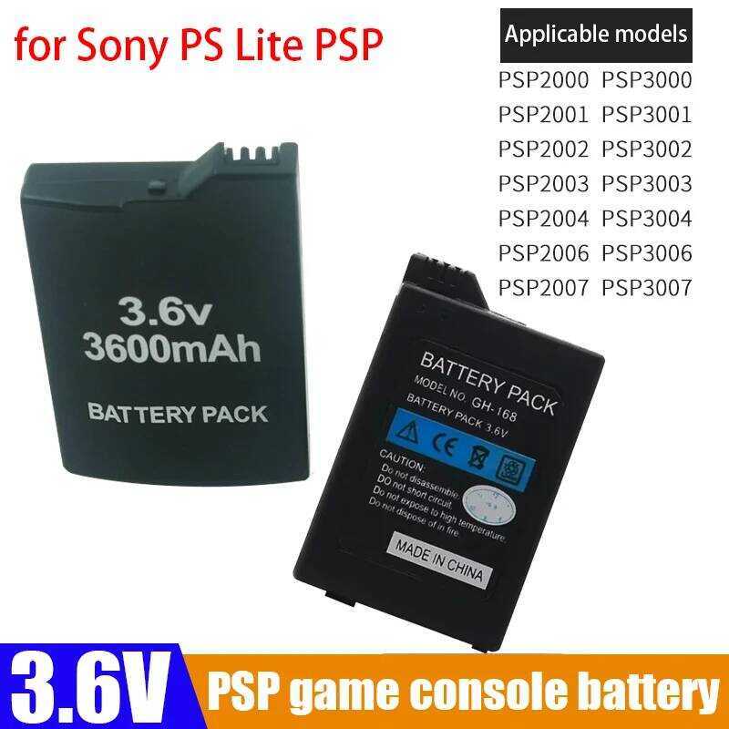 3.6V แบตเตอรี่ในตัว 3600mAh สำหรับเครื่องเล่นเกม Sony PS Lite PSP 2th PSP-2000 PSP-3000 PSP-3004 แบบ