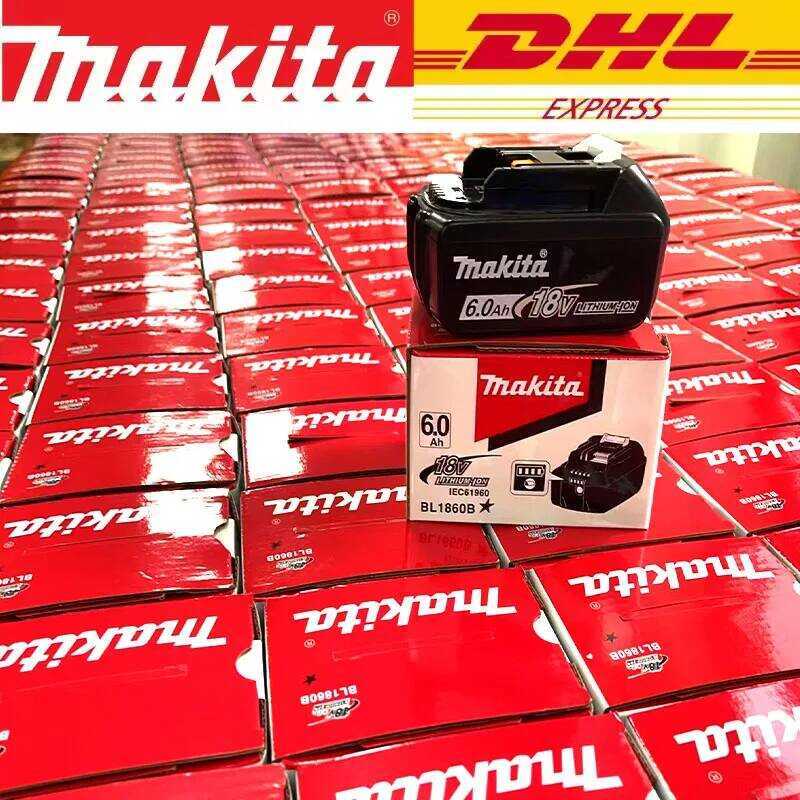 6Ah แบตเตอรี่ลิเธียมแท้ สำหรับ Makita 18V BL1860B BL1840 BL1830B BL1850B BL1850 BL1860 BL1815