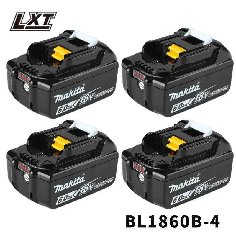 BL1860 แบตเตอรี่ลิเธียม รุ่นอัพเกรด 6Ah สำหรับแบตเตอรี่ Makita 18V BL1840 BL1850 BL1830 BL1860B LXT