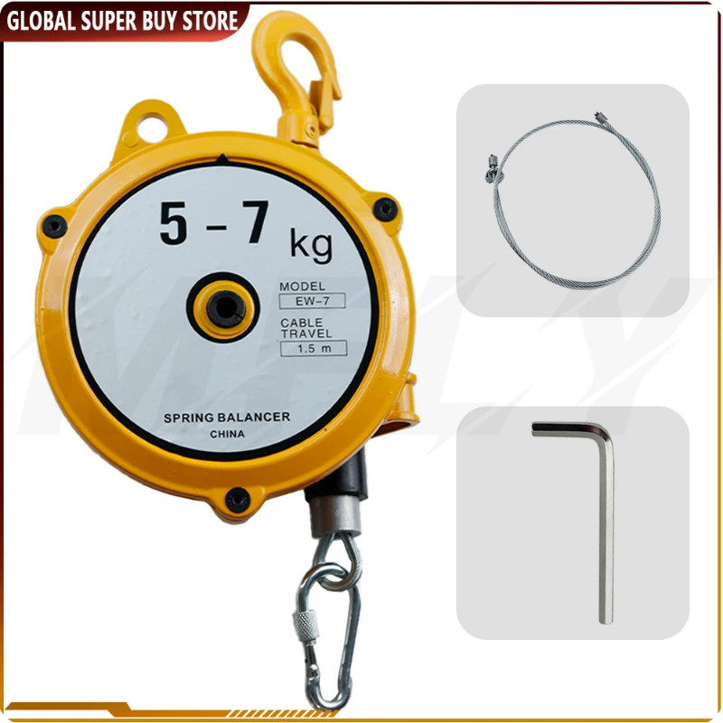 Spring Balancer 3~5kg(6.6~11lbs) Hanging Tool Spring Balancer Balancer Retractor 1.5m Wire Rope Han