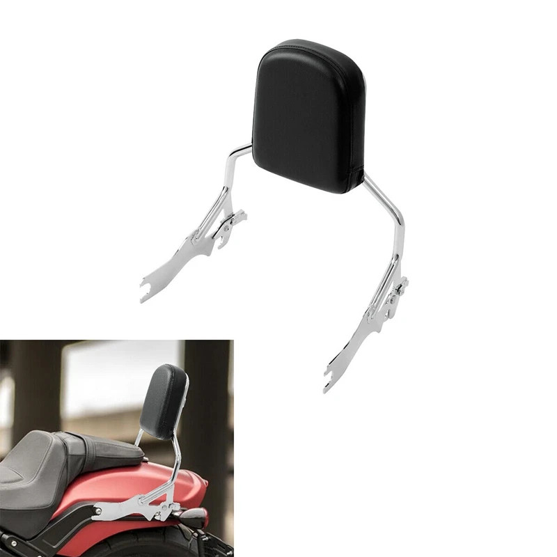 Motorcycle Chrome Detachables Sissy Bar Backrest For Harley Softail Fat Bob FXFBS 2018-Up