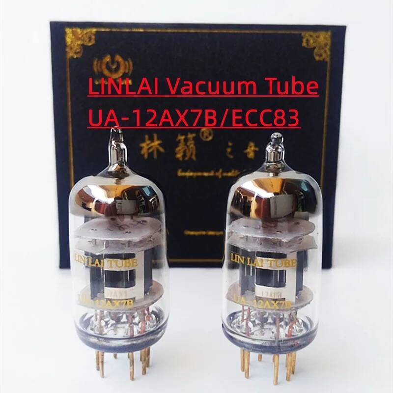 LINLAI ท่อสุญญากาศ UA-12AX7B 12AX7/ECC83/UA-12AU7/ECC82 เปลี่ยน Shuguang Golden Lion Factory จับคู่แ