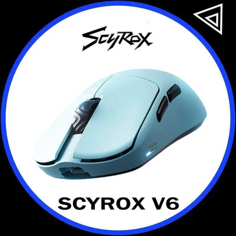 Scyrox ไม้เล่นเกมไร้สาย V6 3 โหมด บลูทูธ ออกแบบตามหลักสรีรศาสตร์ น้ำหนักเบา Paw3950 ผลิตตามสั่ง อุปก