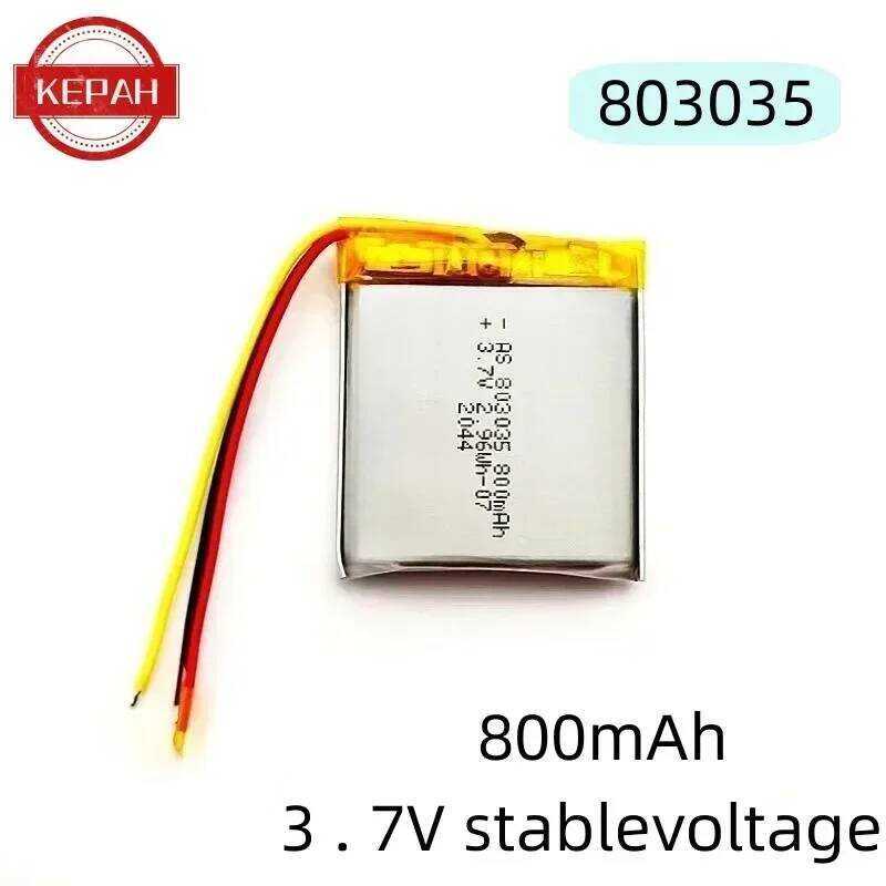 3.7V 803035 800mAh แบตเตอรี่ลิเธียมโพลิเมอร์แบบชาร์จได้ สำหรับ MP3 MP4 MP5 GPS โทรศัพท์มือถือ กล้อง