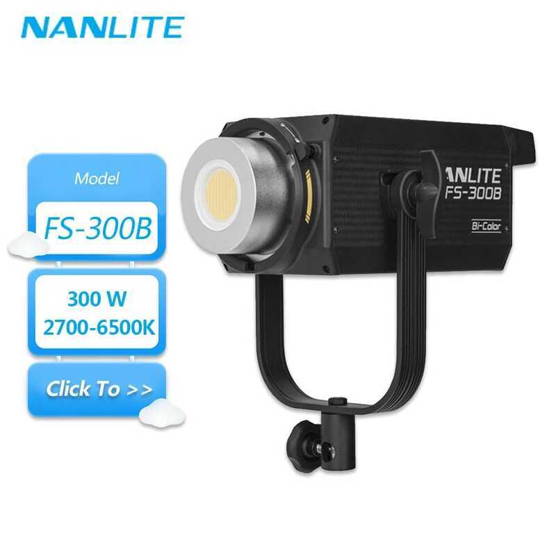 Nanlite FS-300B 300W 2700K-6500K Bi-Color LED Video สําหรับกล้องสตูดิโอถ่ายภาพเติมแสงบลูทูธ CRI 96 T
