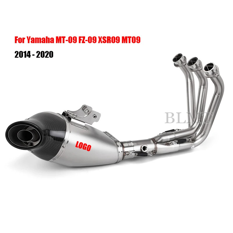 Motorcycle Exhaust System For Yamaha MT09 Muffler Esacpe Moto MT09 Full Exhaust System Steel pipe 2