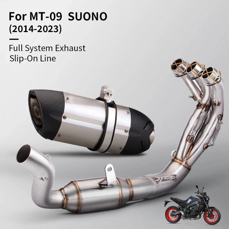For MT09 MT09SP FZ09 Full Exhaust System M1 Stainless Steel Motorcycle Exhaust Pipe Muffler 2014-20