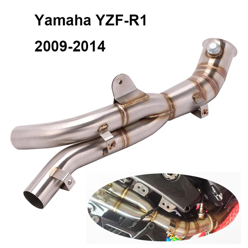For Yamaha R1 2009-2014 YZF-R1 YZF R1 Escape R1 Pipe Motorcycle Exhaust Link Pipe R1 exhaust R1 muf