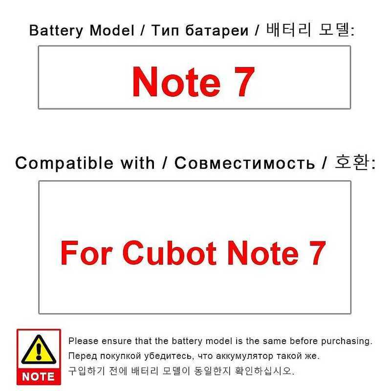 3100mAh Mobile Phone Battery For Cubot Note 7 High Compatibility High Performance