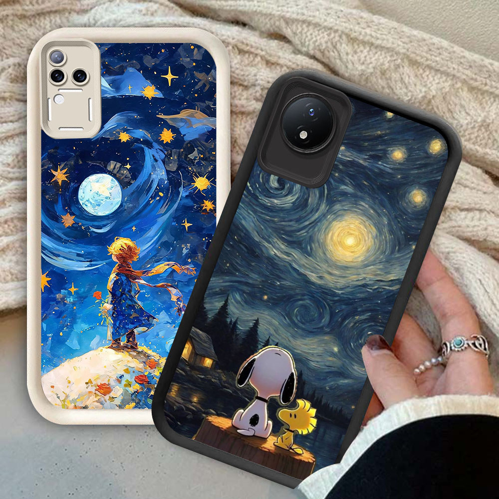 YS-98 Van Gogh เคสกันกระแทกสําหรับ VIVO Y02 Y02a Y02t V30 Y29 V50 Pro