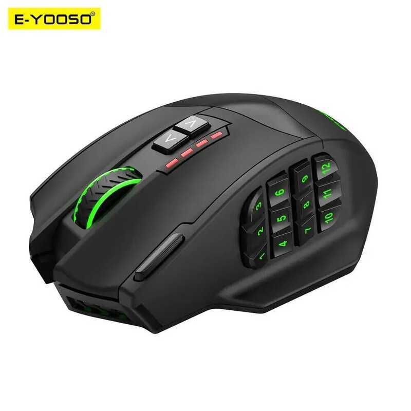 E-YOOSO เมาส์เกมมิ่งไร้สาย X-33 RGB USB 2.4G 16000 DPI 16 ปุ่ม เมาส์ออปติคอลสำหรับคอมพิวเตอร์ PC